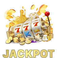 Màn hình hiển thị giải jackpot lũy tiến khổng lồ với tiền vàng và biểu tượng chiến thắng